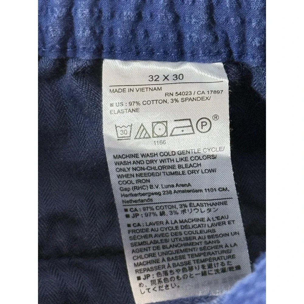 Banana Republic Pants Mens 32x30 Blue Athletic Fit Textured Chino Casual